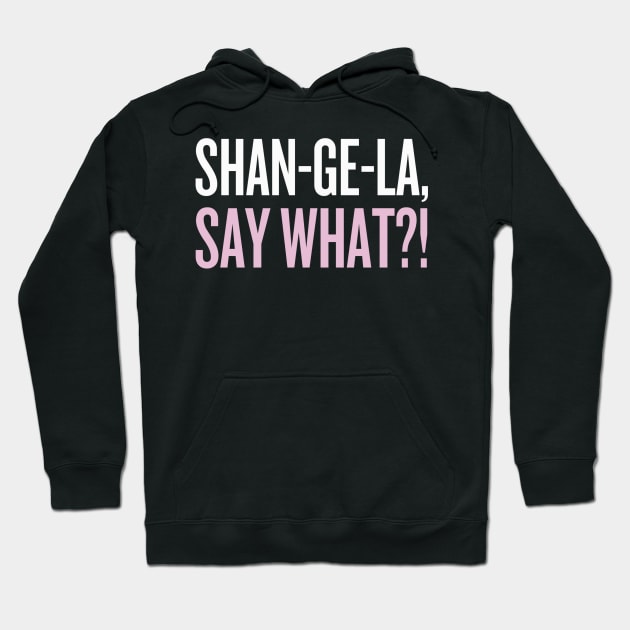 SHANGELA, SAY WHAT?! Hoodie by klg01